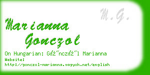 marianna gonczol business card